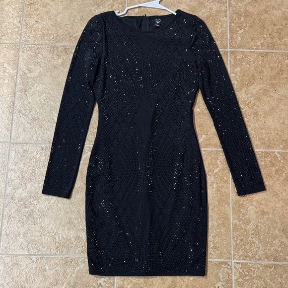 Windsor Dresses & Skirts - Windsor Black Rhinestone Bodycon Dress – Size M